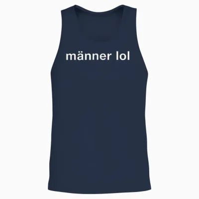 Men's Lol T-Shirt, Black Unisex Tank Top - Navy