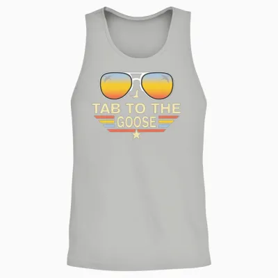 Tab to the Goose Funny Unisex Tank Top - Ash
