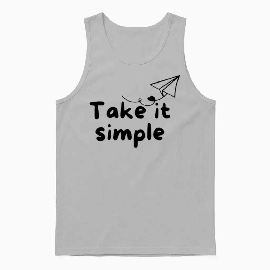 Take It Simple Unisex Tank Top in Ash