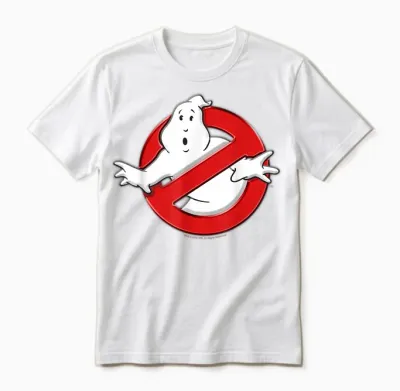 Ghostbusters Classic T-Shirt Movie Logo Unisex T-Shirt - White