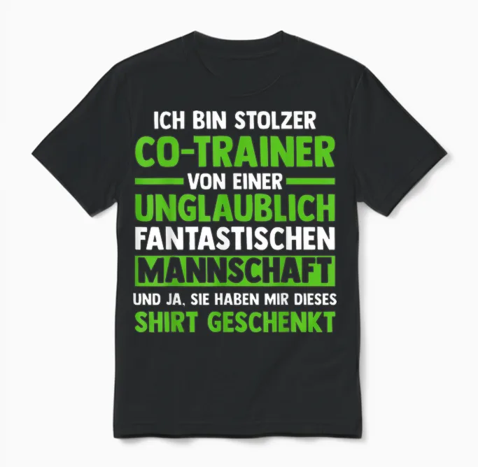 Ich Bin Stolzer Co-Trainer Co-Trainer Sport Unisex T-Shirt in Black