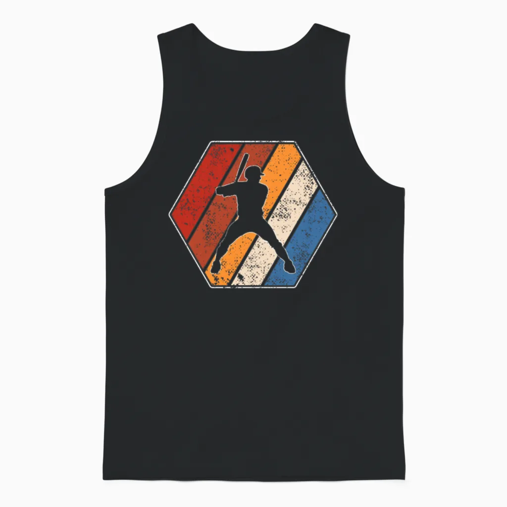 Baseball Retro - & Softball Unisex Tank Top in Black