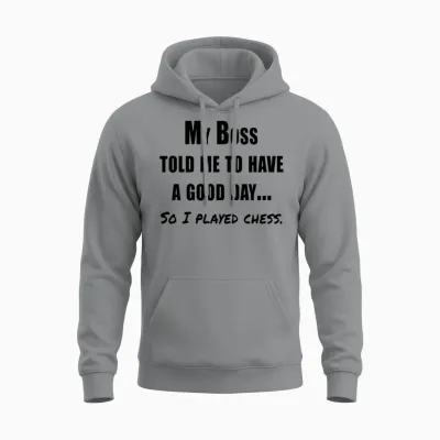 Funny Chess Quote Unisex Hoodie - Sport Grey