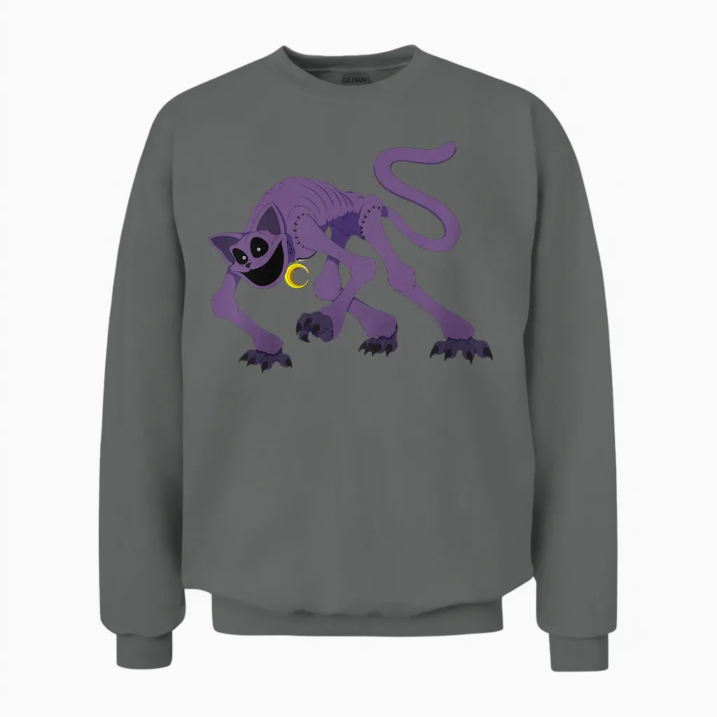 Kids Poppy Playtime Co Catnap Children's Toy Unisex Sweatshirt in Graphite Heather