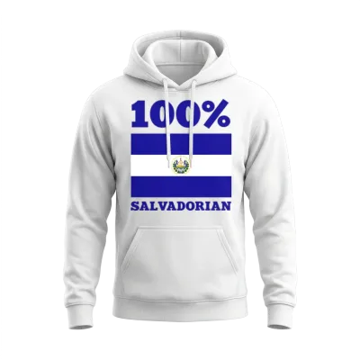 El Salvador Unisex Hoodie - White
