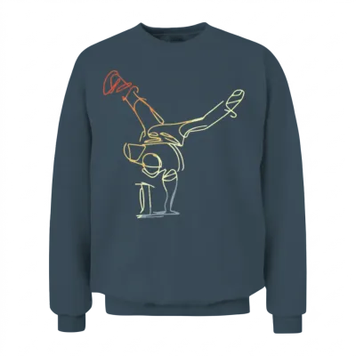 Vintage Break Dancer Sketch Unisex Sweatshirt - Dark Heather