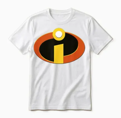 Disney Pixar Incredibles T-Shirt Halloween Costume, Red, S Unisex T-Shirt - White
