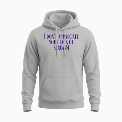 Lack of Sarcasm Retro Unisex Hoodie - Ash