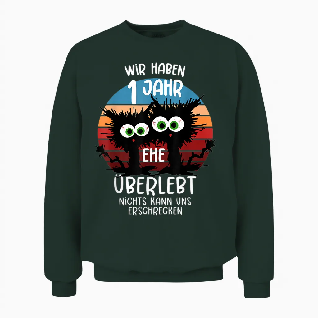 Papierne Hochzeit Ehemann Papierhochzeit 1. Hochzeitstag Unisex Sweatshirt in Forest
