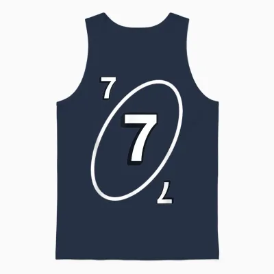 Carte Uno 7 Unisex Tank Top - Navy