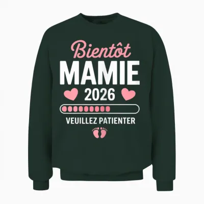 Femme Soon Granny 2026 Announcement Pregnancy Granny 2026 Unisex Sweatshirt - Forest