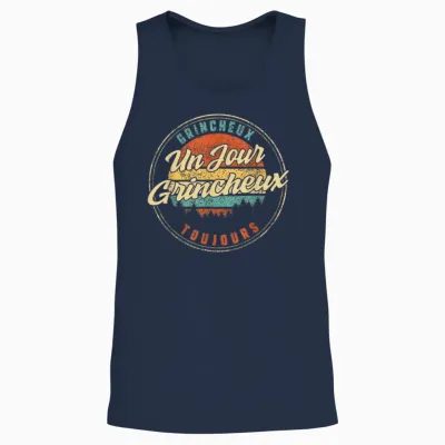Grumpy a Grumpy Day Always Humour Father's Day H Unisex Tank Top - Navy