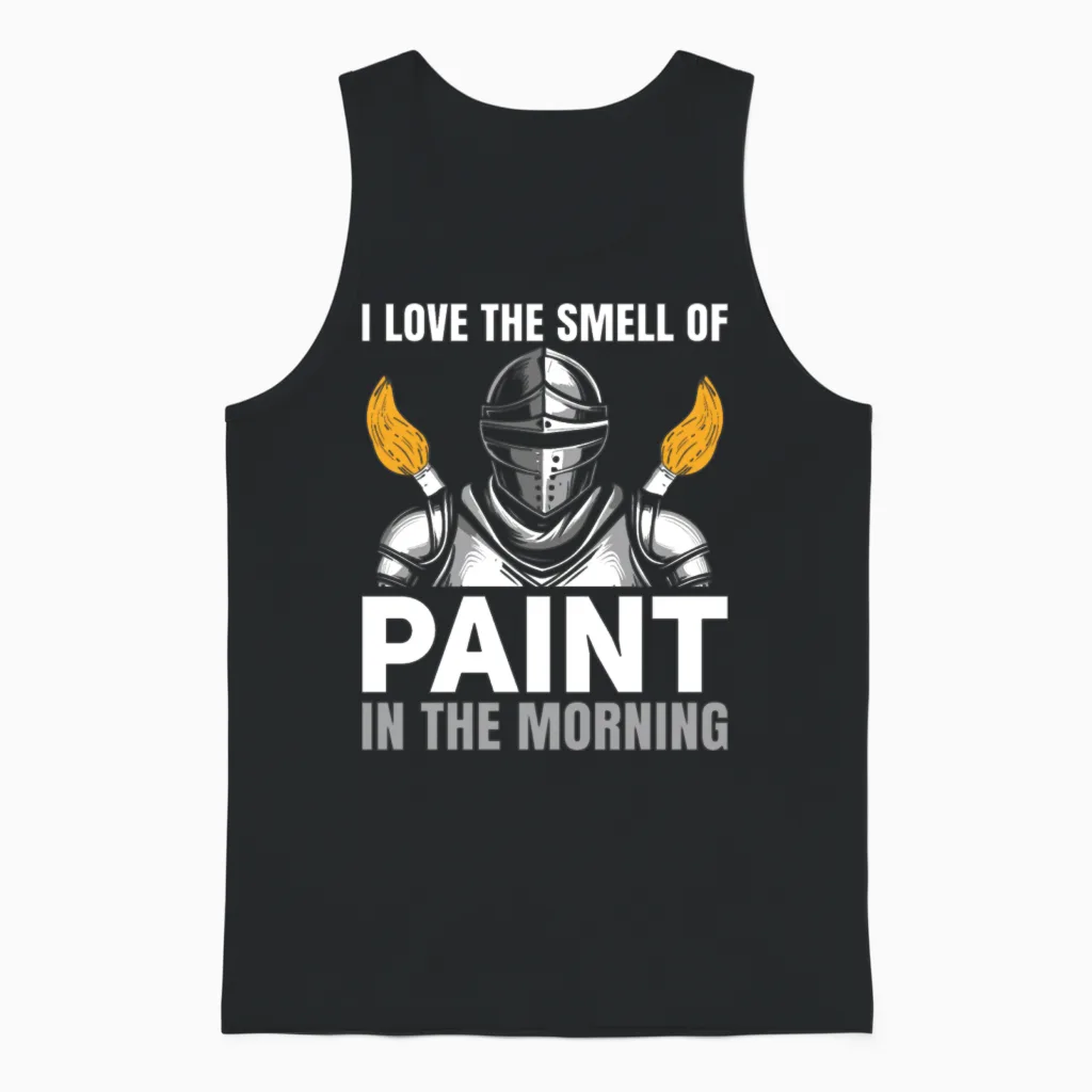 Funny Miniatures Painting Unisex Tank Top in Black