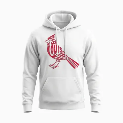 Cardinal Retro Vintage Unisex Hoodie - White