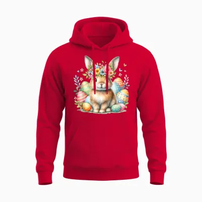 Osterhase Ostern Hase Ostereier Oster Outfit Osterhasen Süß Unisex Hoodie - Red