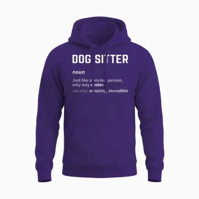 Funny Dog Sitterdefinition Dog Sitting Dog Lover P Unisex Hoodie - Purple