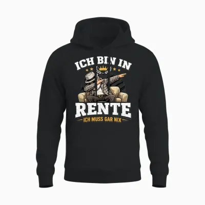 Rente 2026 Ruhestand Pension Pensionär Lustiges Rentner Unisex Hoodie - Black