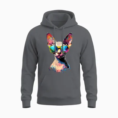 Sphynx Cat Sphynx Cat Canadian Cat Sweet Cats Sphynx T-Shirt, Black, S Unisex Hoodie - Charcoal