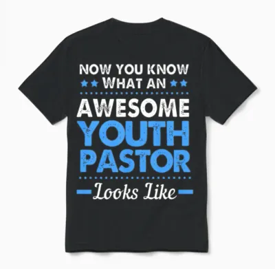 Funny Youth Pastor Appreciation Unisex T-Shirt - Black