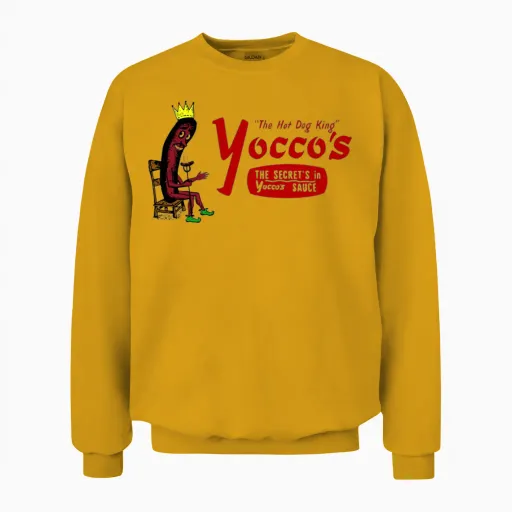 Yocco's the Hot Dog King - Lovers Unisex Sweatshirt in Gold
