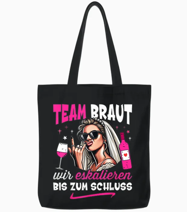 Stag Party Women's T-Shirt Team Bride Jga Women's T-Shirt, Black, S Tote Bags in Black