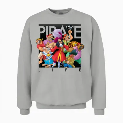 Disney - Pirate Life Captain Hook Unisex Sweatshirt - Ash