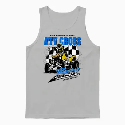 Atv - Quad - Motocross Unisex Tank Top - Ash