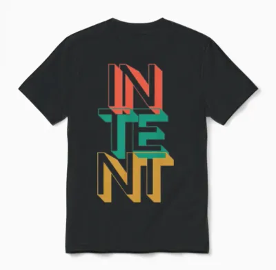 Retro Intent Unisex T-Shirt - Black