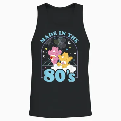 Care Bears Birthday Bear Love-A-Lot Bear Made in the 80's T-Shirt, Black, S Unisex Tank Top - Black