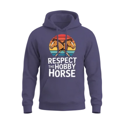 Respect the Hobby Horse Unisex Hoodie - Heather Sport Dark Navy