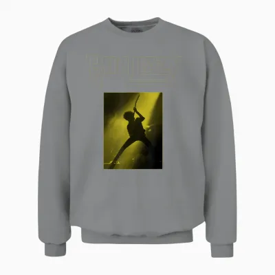 Thin Lizzy Live Yellow Boxed T-Shirt, Black Unisex Sweatshirt - Sport Grey