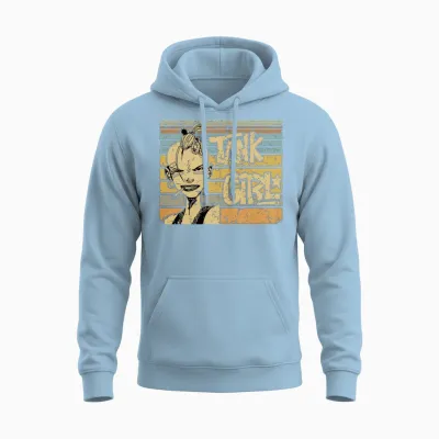 Tank Girl Retro Girl War Unisex Hoodie - Light Blue