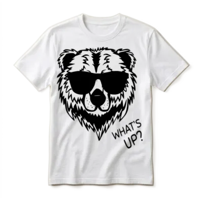 Funny Cool Panda Unisex T-Shirt - White