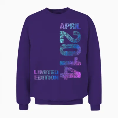 April 2014 Junge Mädchen 12. Geburtstag Limited Edition 12 Unisex Sweatshirt - Purple