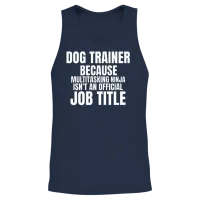 Dog Trainer Lovers Unisex Tank Top - Navy – 2