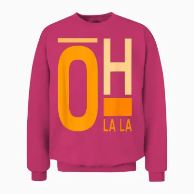 Graphique En Couleur Orange Oh La La Orange Unisex Sweatshirt - Heliconia