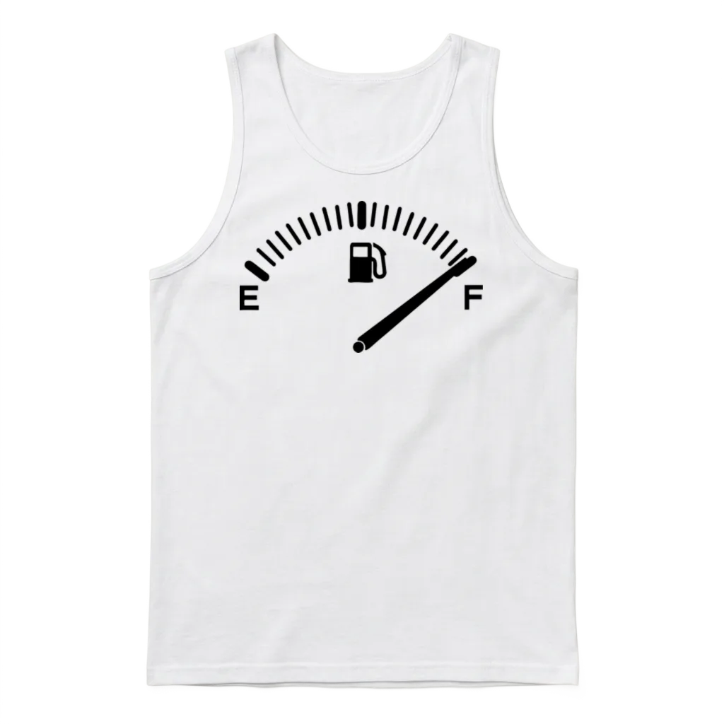 Fuel Gauge Fueled Car โ Cars & Muscle Unisex Tank Top - White