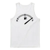 Fuel Gauge Fueled Car — Cars & Muscle Unisex Tank Top - White – 1