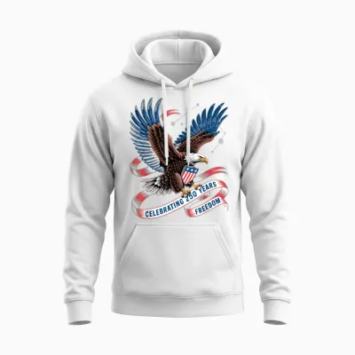 250 Years America Anniversary Usa 250th Birthday Apparel Unisex Hoodie - White