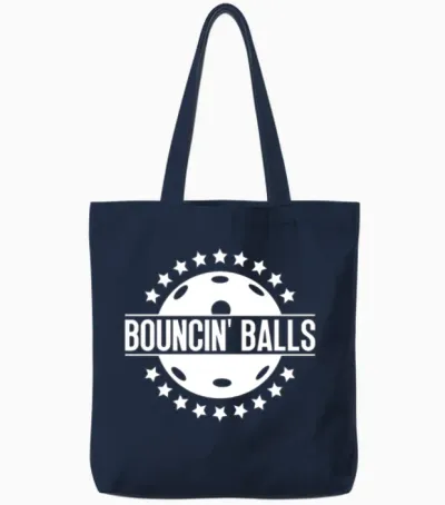 Bouncin' Balls - Funny Pickleball Tote Bags - Navy