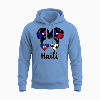 Haiti Drapeau De La Haïti - Ayiti Supporters Haïtiens Unisex Hoodie - Carolina Blue