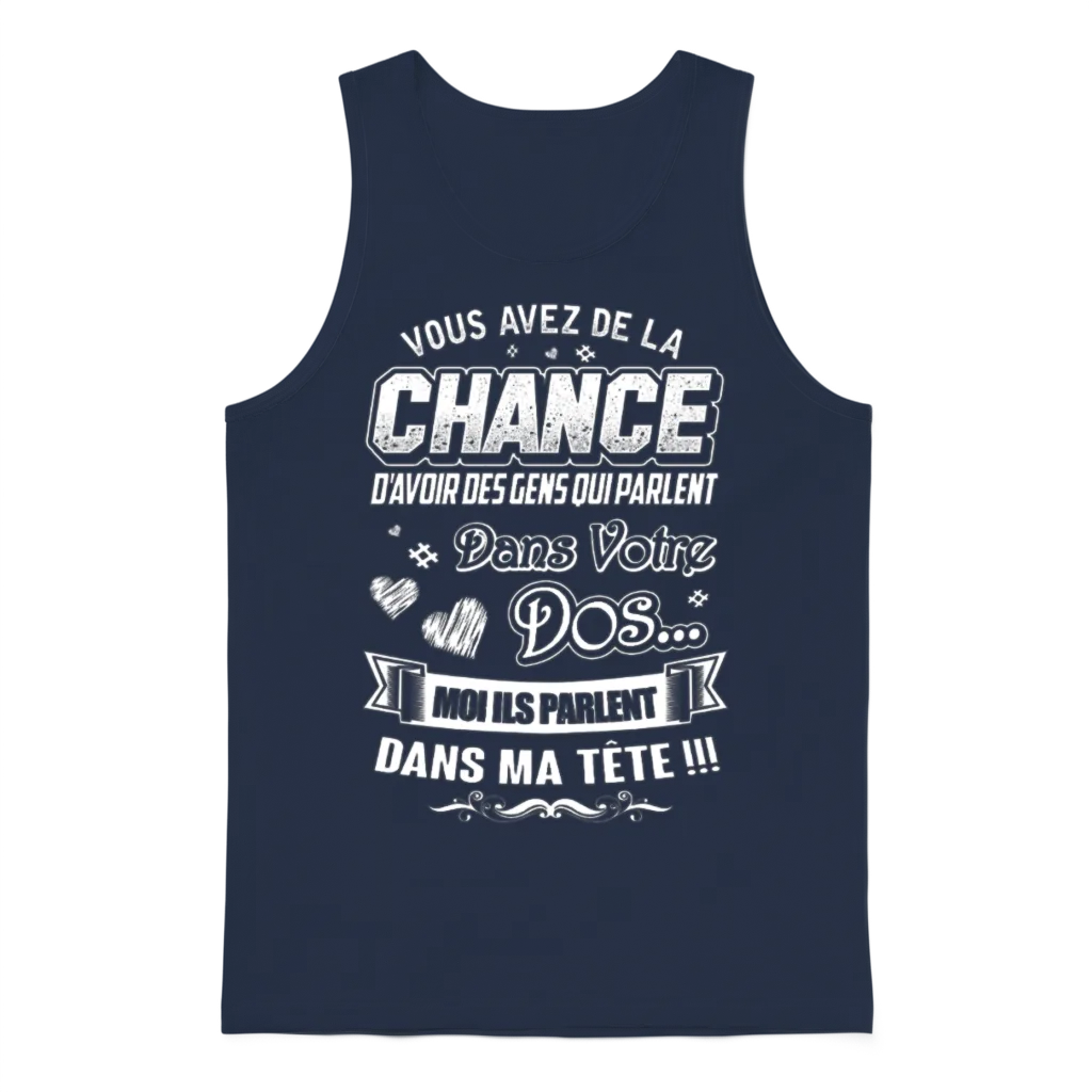 You Are Lucky to Have People Who Speak Unisex Tank Top - Navy