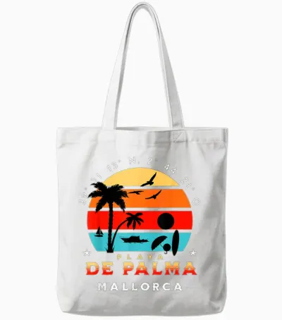 Playa Palma Mallorca Urlaub Malle Outfit Tote Bags - White