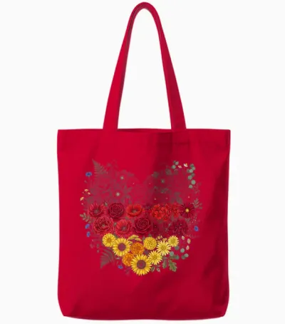 Deutschland Herz Mit Der Deutschen Flagge Germany Tote Bags - Red