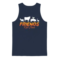 Veganism Friends Not Food Plant Based Vegan Lover Unisex Tank Top - Navy – 1
