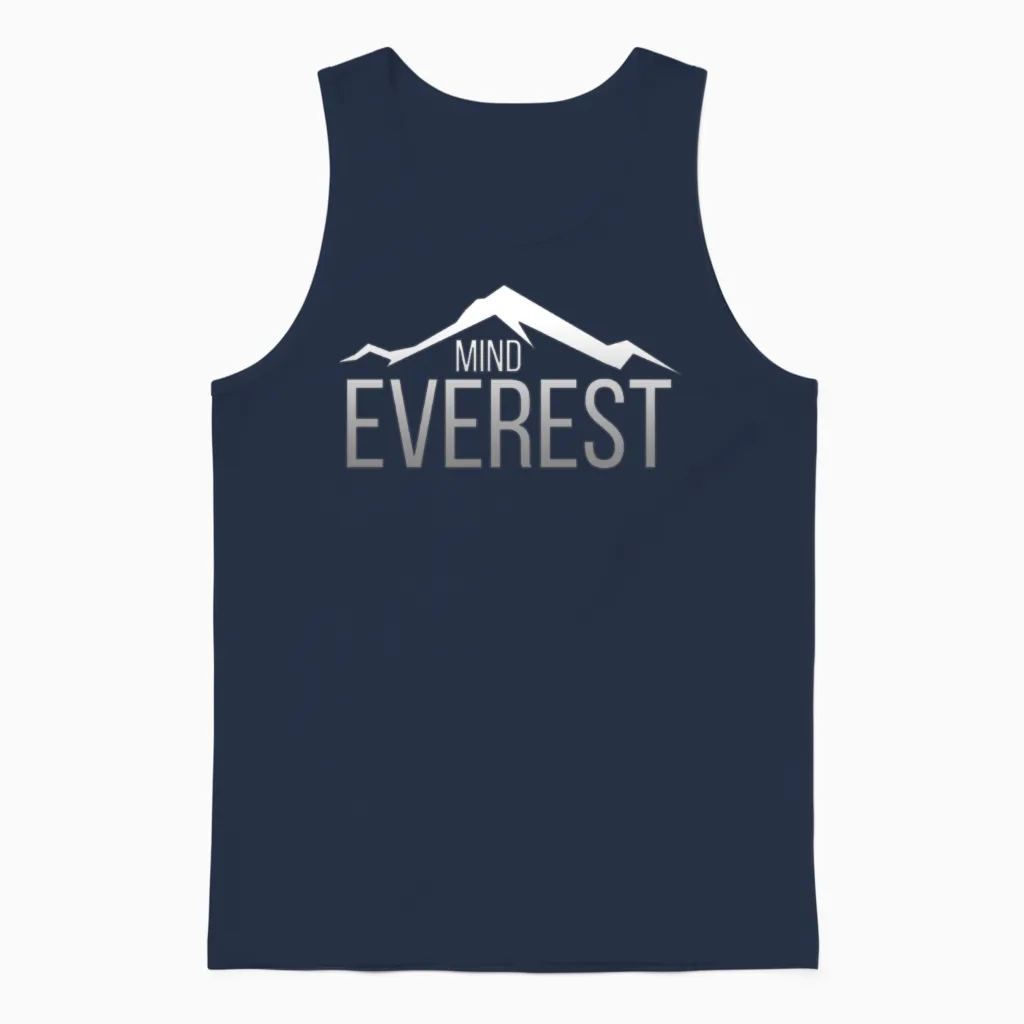 Hiking Mountain Mount Everest Mind Unisex Tank Top in Navy