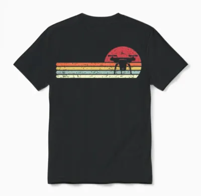 Retro Drone Unisex T-Shirt - Black