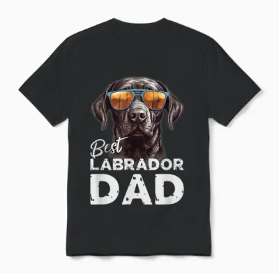 Herren Bester Labrador Hundepapa Geschenke Für Hundehalter Unisex T-Shirt - Black