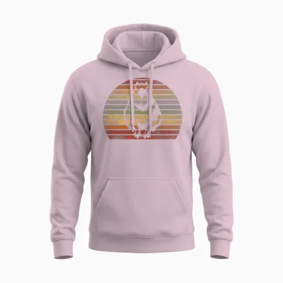 Retro Capybara Vintage Capybara Unisex Hoodie - Light Pink