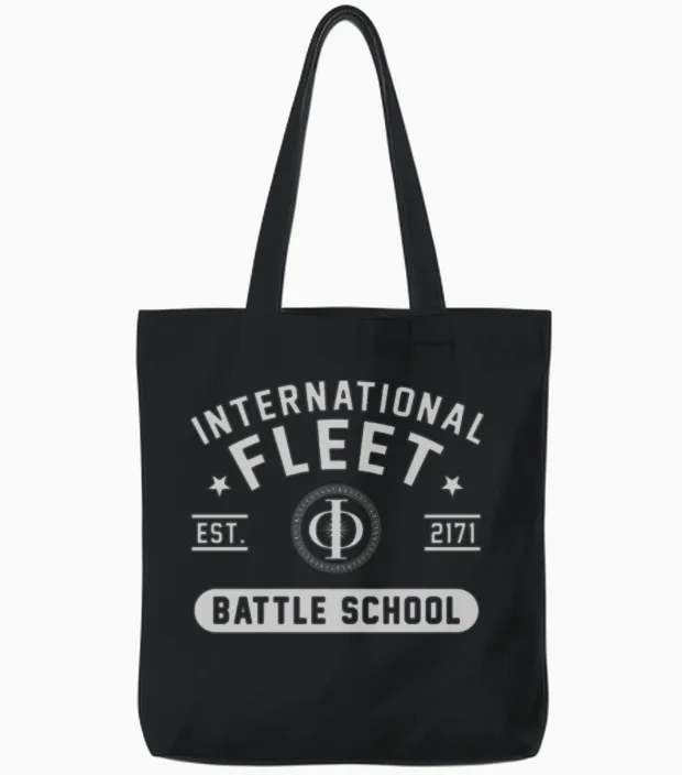 International Fleet Ender S Game Battle School Tote Bags in Black